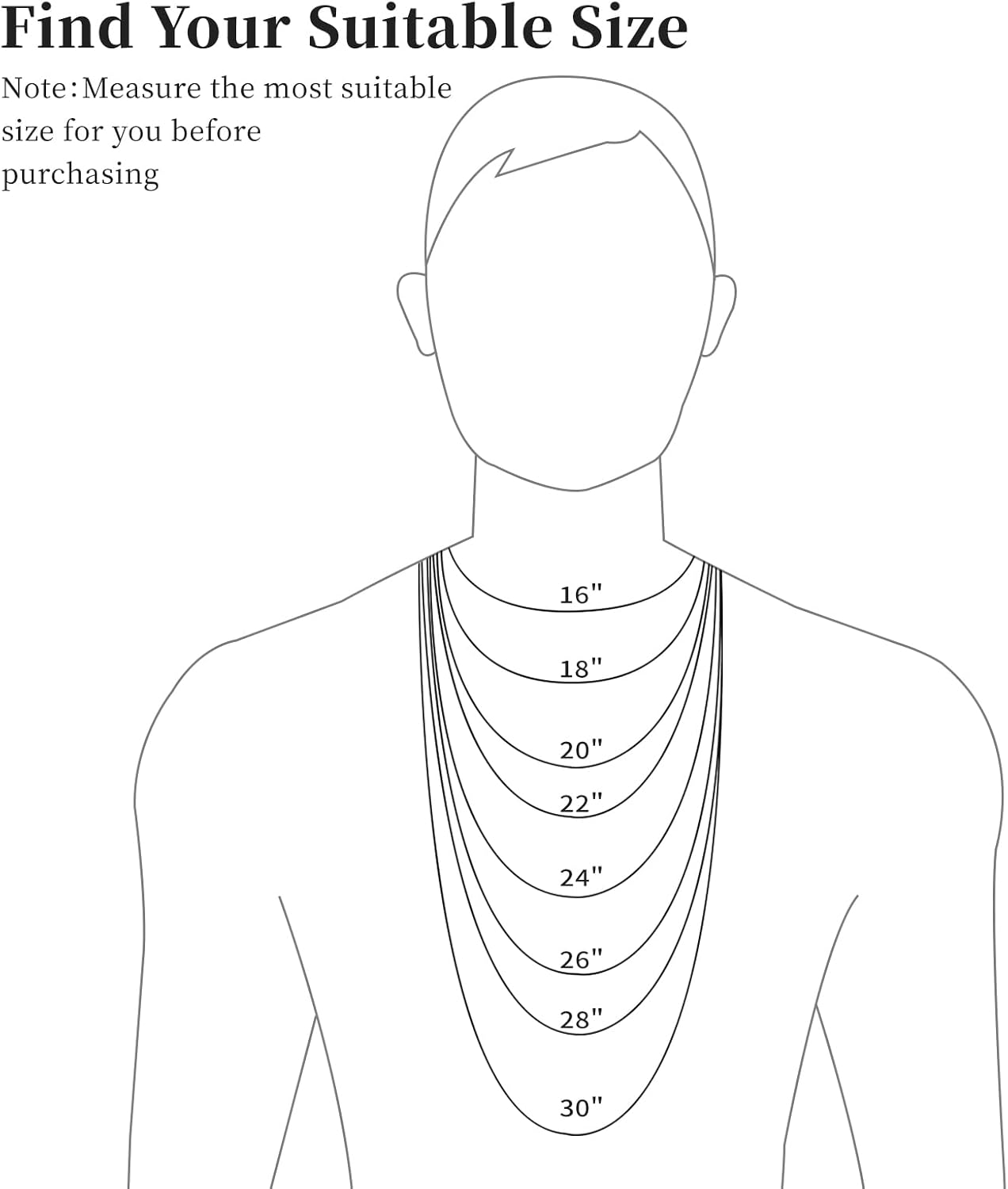 QISHENG 3mm Rope Chain for Men, Stainless Steel Silver Rope Chain for Women Men Wearing in Various Occasions and Silver Necklace Chain Length of 16 18 20 22 24 26 28 30 Inch - Image 4