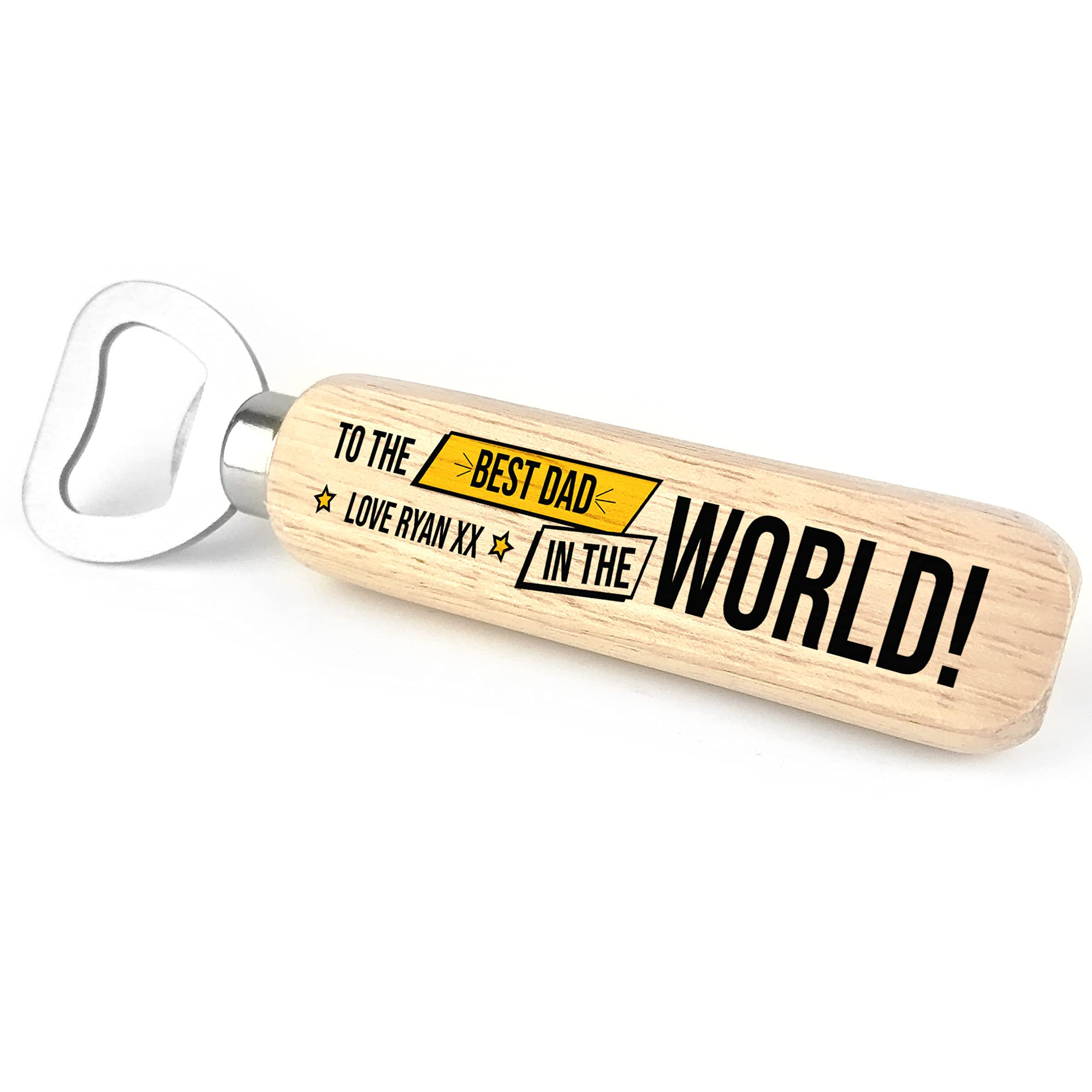 Red Ocean Best Dad Novelty Bottle Opener Personalised Fathers Day Birthday Gift for Dad