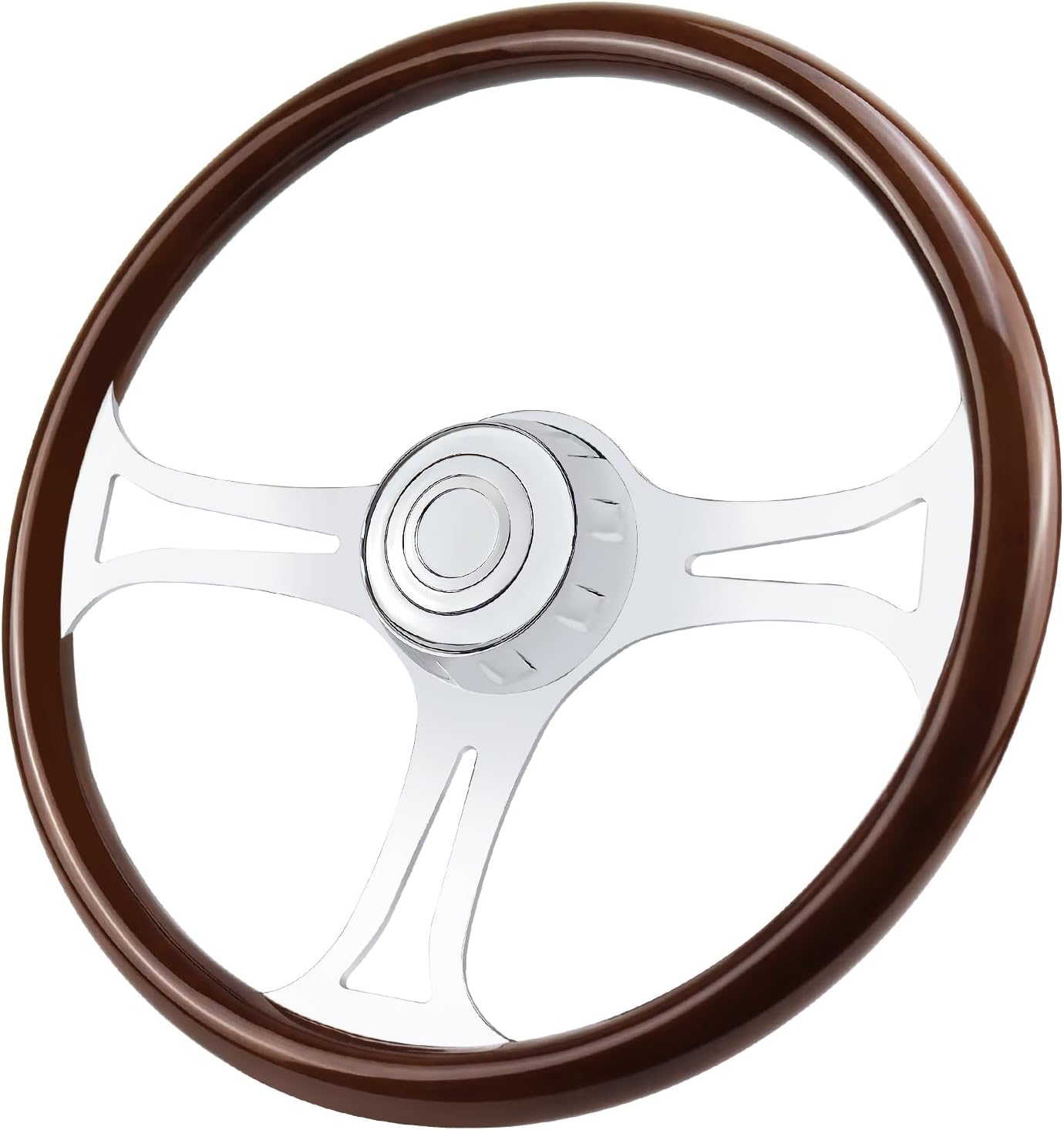 18" Dark Flame Steering Wheel 3 Spoke Freightliner, Kenworth, Peterbilt, Volvo E - Foto 2