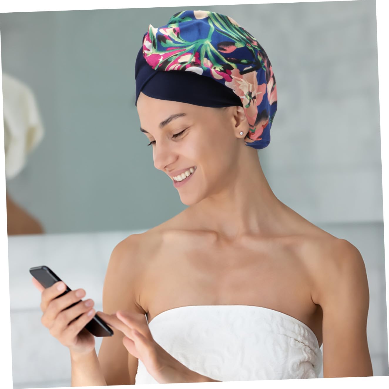 Healeved 6pezzi Cappello Turbante Elastico Ampio Per Donna Cappello Da Notte Traspirante e Multifunzionale Sintetica