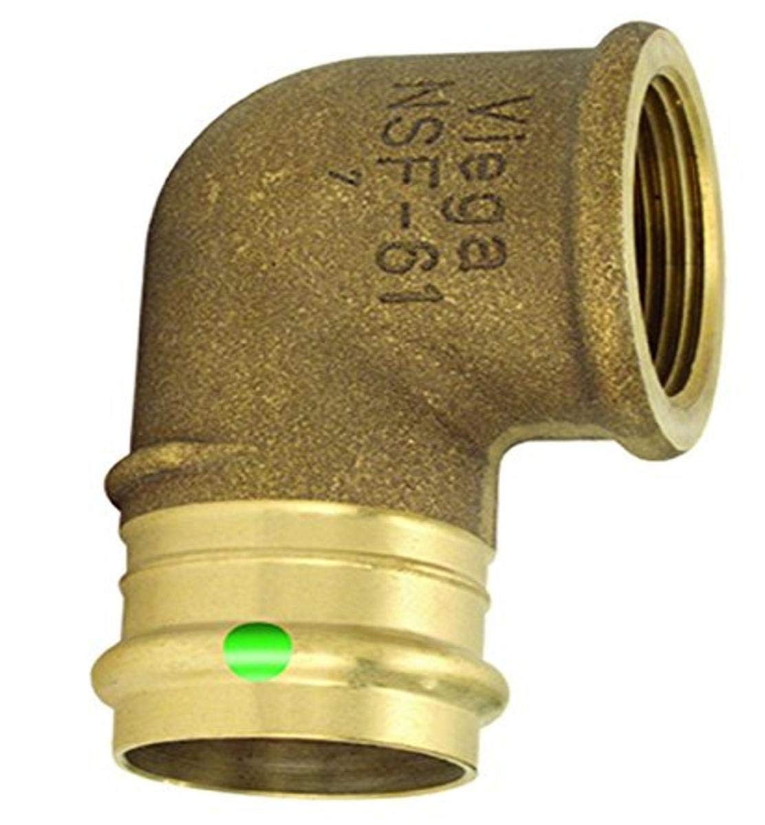 Coude 90 Viega Propress 1/2x3/8 bronze pour raccordement femelle NPT