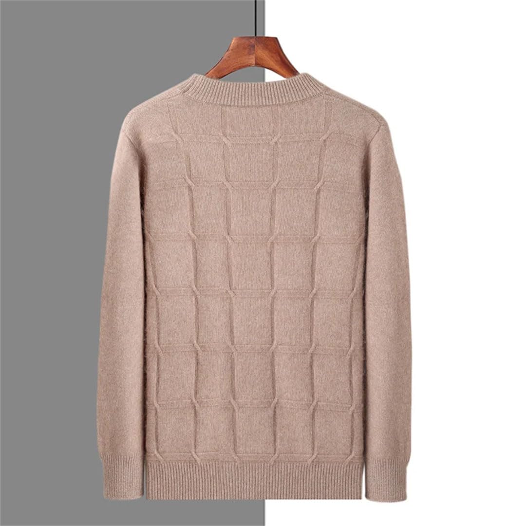 Vogrtcc Jersey De Punto Liso Grueso con Cuello Redondo para Hombre