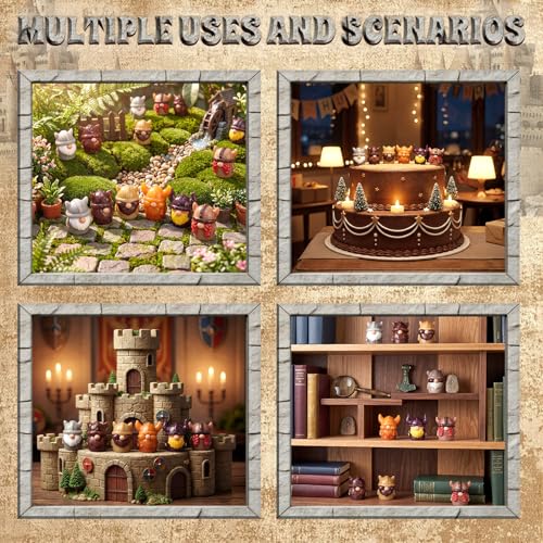 Set de 60 Mini Figuras Gnomos Vikingos de Resina miniatura 6