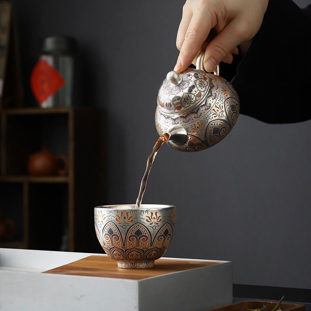 Ceramiczny czajniczek Zestaw do herbaty z otworem filtrującym Ręcznie wykonany ceramiczny czajniczek Zestaw do herbaty Kung Fu Zestaw do herbaty Popołudniowa herbata Dekoracja Ozdoby Dzbanek do