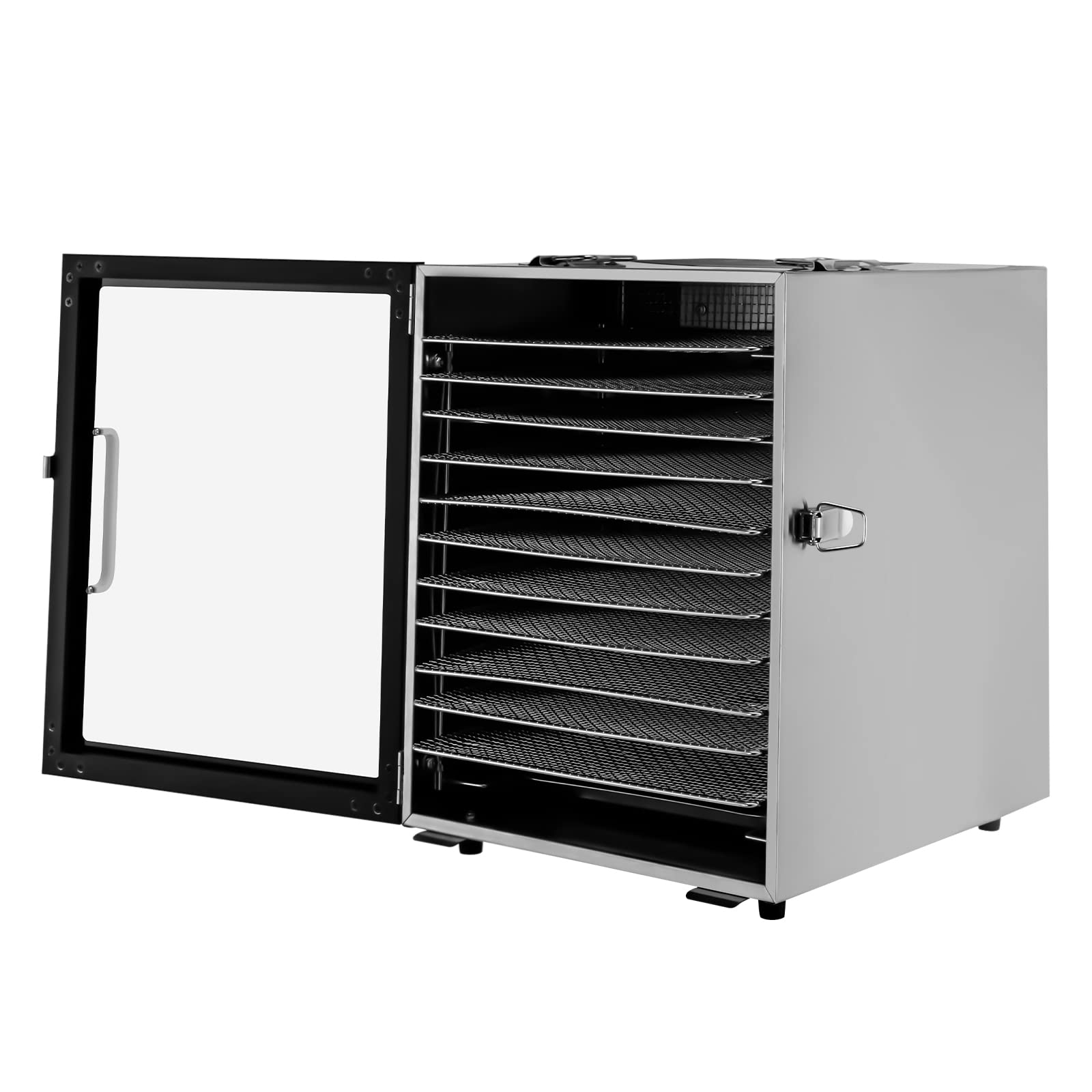 Suszarka do suszenia w zamrażarce, 800 W, 12 misek, 30-80 °C, czarno-srebrny, do warzyw, owoców, mięsa, do domu lub pracy