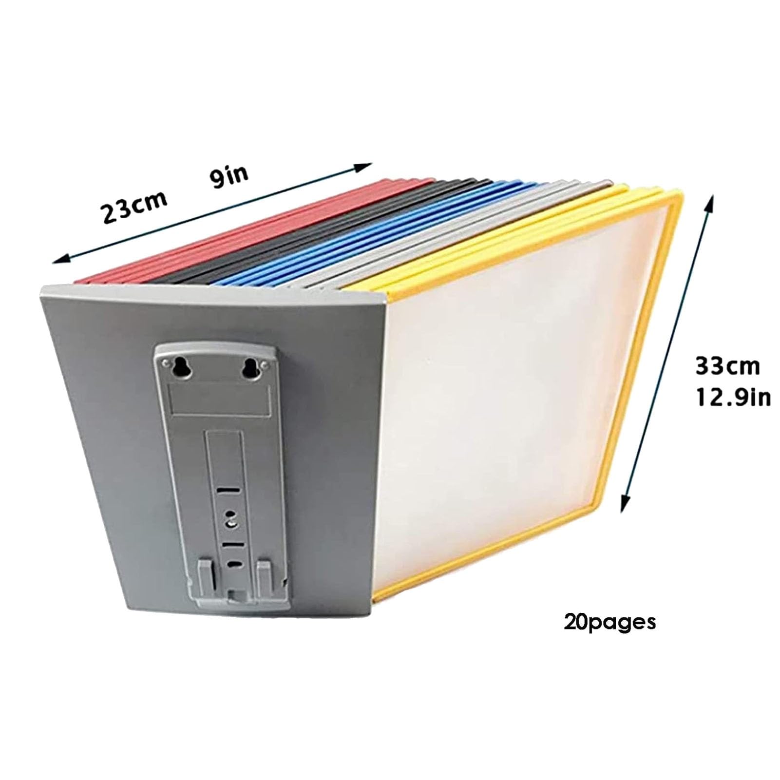 Organizador De Referencia para Montaje En Pared - Organizador De Archivos para Escritorio, Soporte para Documentos De Sobremesa, 20 Páginas/40 Caras, Tamaño Carta, para E