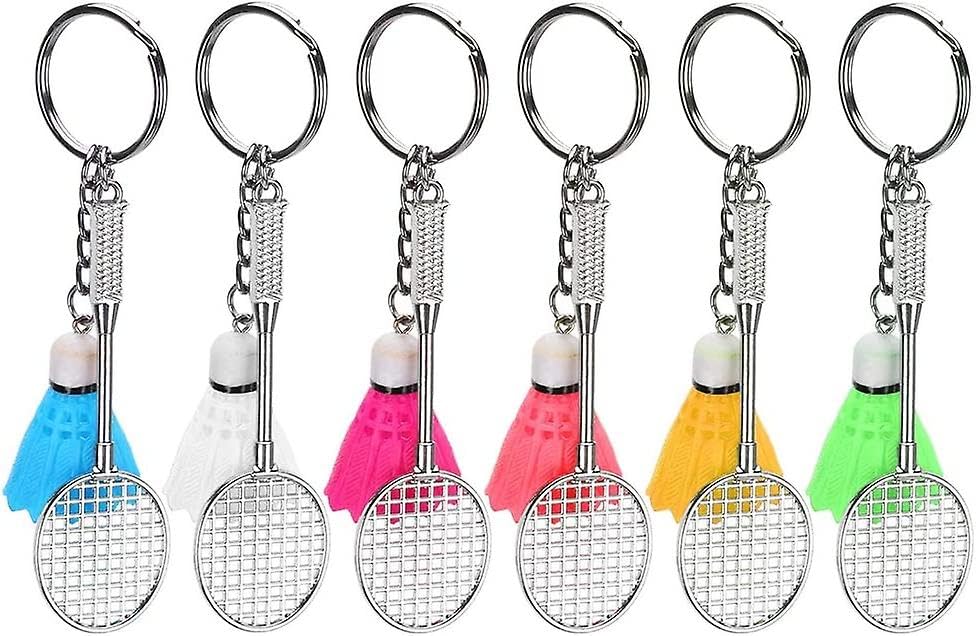 Happier You Badminton Racket | Badminton Racquet with Shuttlecock Sports Keychain (Pack of 6) Multicolour (B0CWDYJ6BJ) Amazon Price History, Amazon Price Tracker