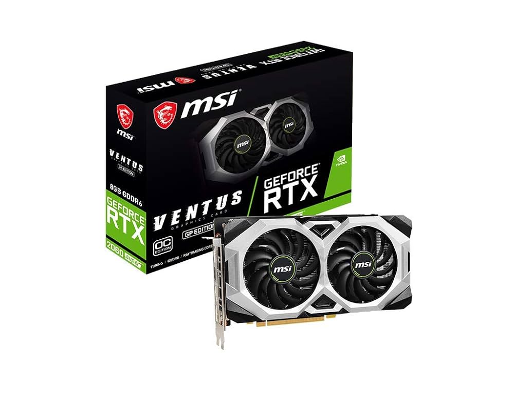 【中古】MSI Ventus GeForce RTX 2060 12GB Placa de video msi geforce rtx 2060 super ventus oc - 912