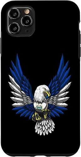 Funda para iPhone 11 Pro Max El Salvador Bandera de Águila Salvadoreña