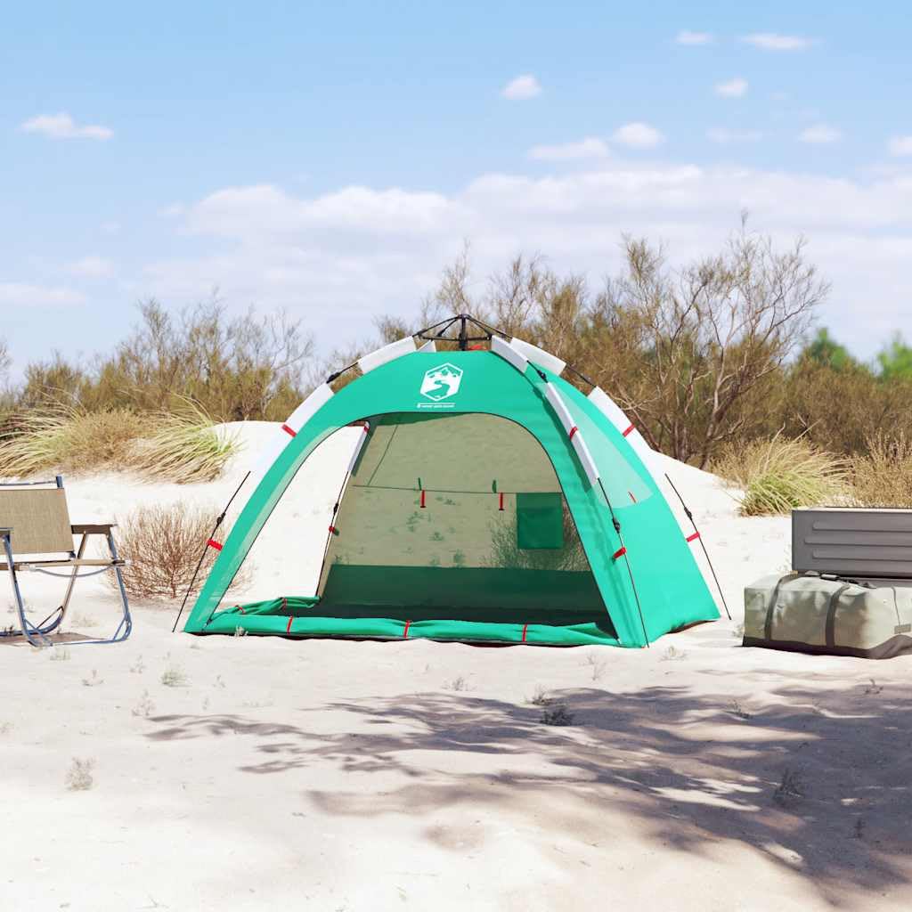 Tenda da spiaggia per 2 persone, impermeabile, verde