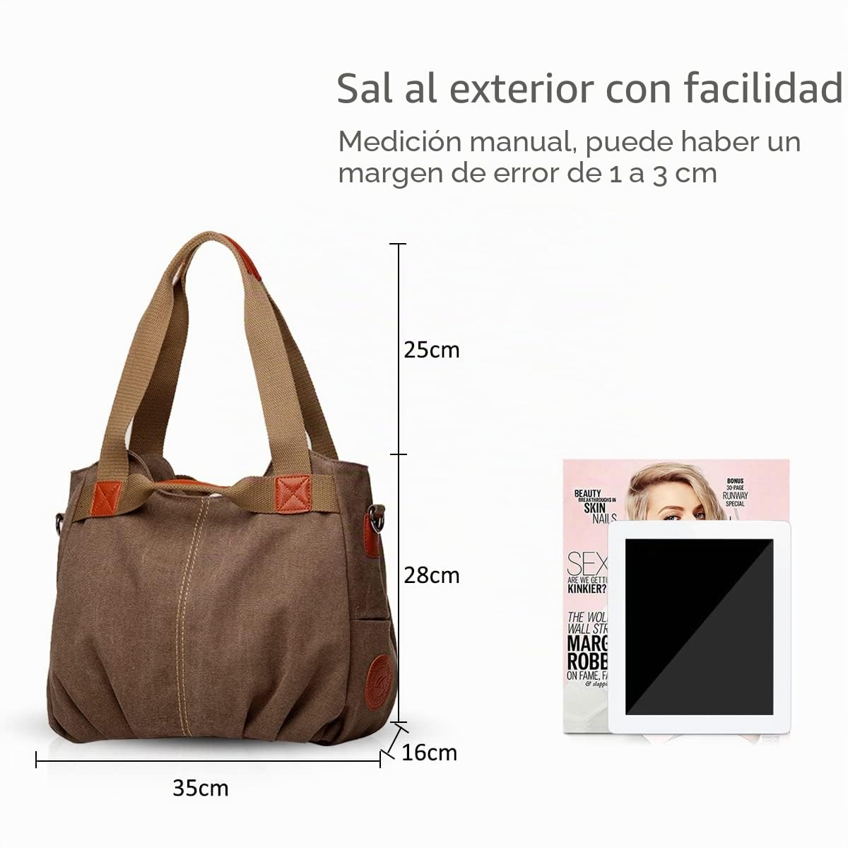 NICOLE&DORIS Bolsos para Mujeres de Tela Bolsos de Hombro para Mujer Bolso Hobo de Lona para Mujer