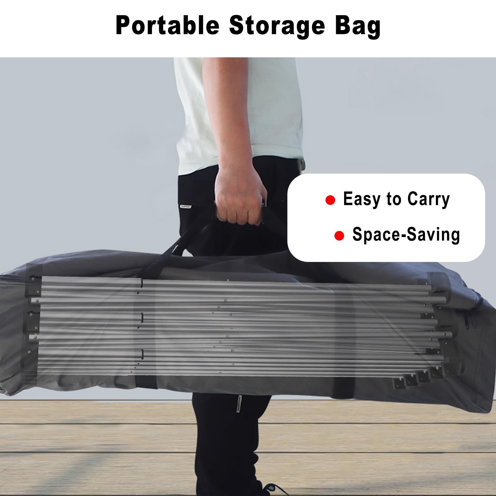 Mesa de trabajo plegable portátil de ciempiés con bolsa de almacenamiento, soporte plegable de 6 patas para garaje y carpintería, soporte de caballete resistente, ideal para proyectos de construcción