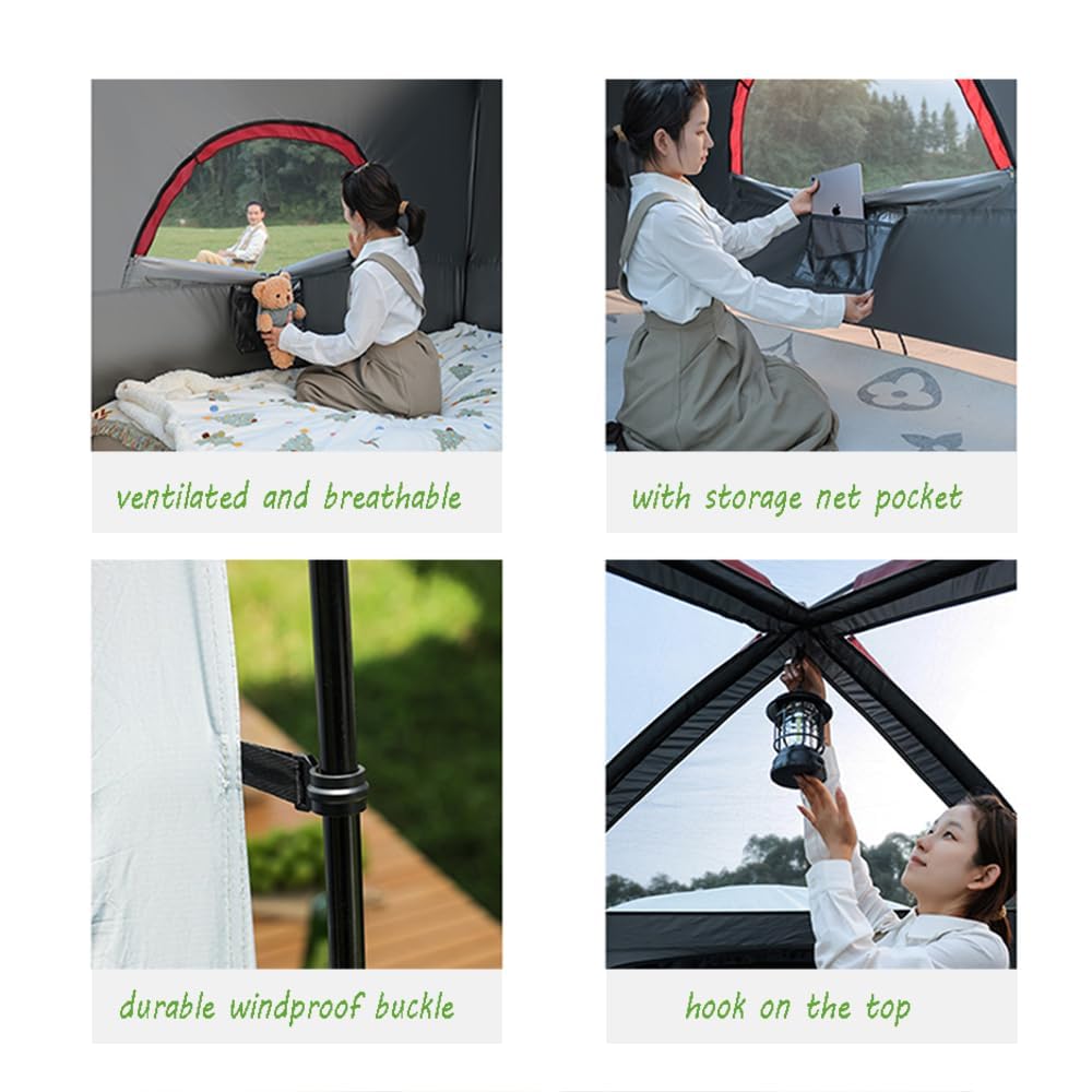 Tenda impermeabile per SUV e furgoni, tenda a cupola posteriore con portico e telo di fondo cucito, ideale per campeggio all'aperto e viaggi
