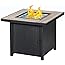 BALI OUTDOORS Propane Gas Fire Pit Table, 30 inch 50,000 BTU Square Gas Firepits with Fire Glass for Outside