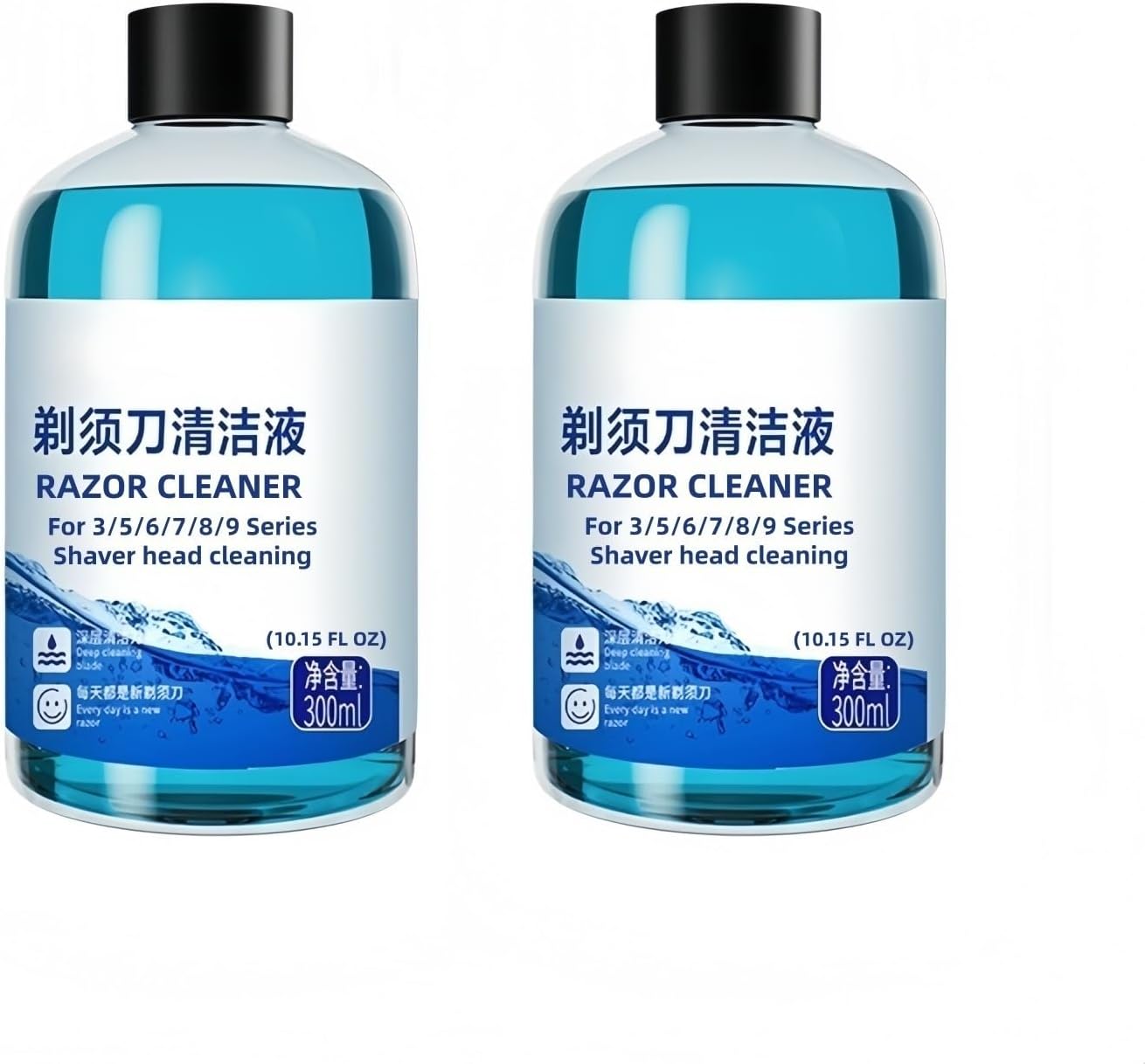 300ml Razor Cleaning Liquid Compatible With Braun Clean & Renew Refill Cartridges CCR2 CCR4(2 pcs)