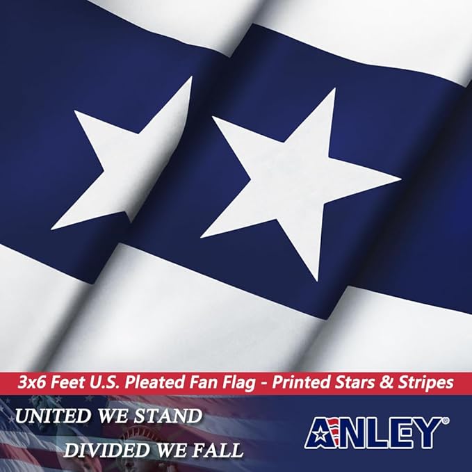 Bandera Abanico Anley EE.UU. 3x6 Pies Poliéster Resiste UV miniatura 5