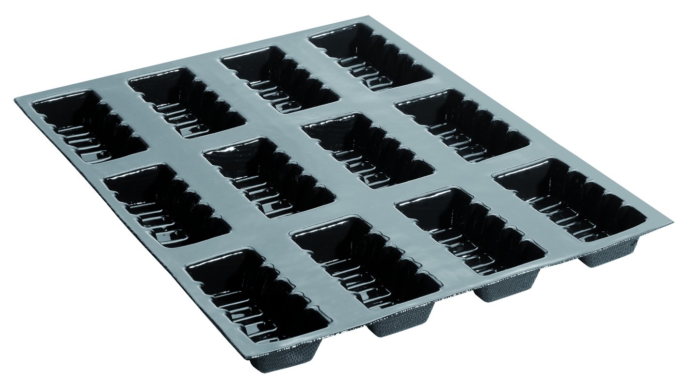 Lingots cannelés professionnels 600 x 400 mm, à 24 Empreintes L 106 x lg 46 x H 25 mm