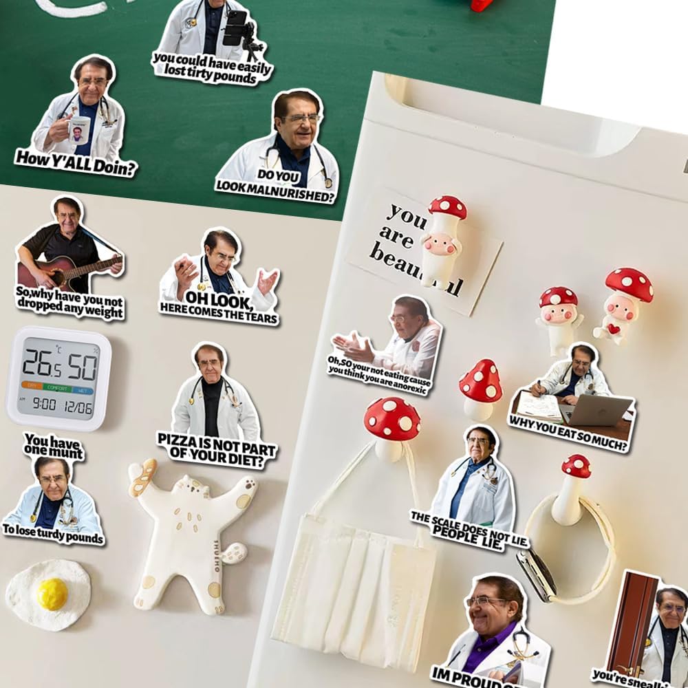 Dr Nowzaradan Magnesy na lodówkę, 12 szt., zabawne magnesy na lodówkę, do kuchni, motywacyjny napis inspirujący magnes na lodówkę