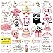 Konsait 13 Birthday Photo Booth Props Party Kit(48Counts), Funny Sweet Chic Thirteen Photo Props with Sticks Pink Decor Great for 13th Happy Birthday Party Favors Supplies for Teenage Girls