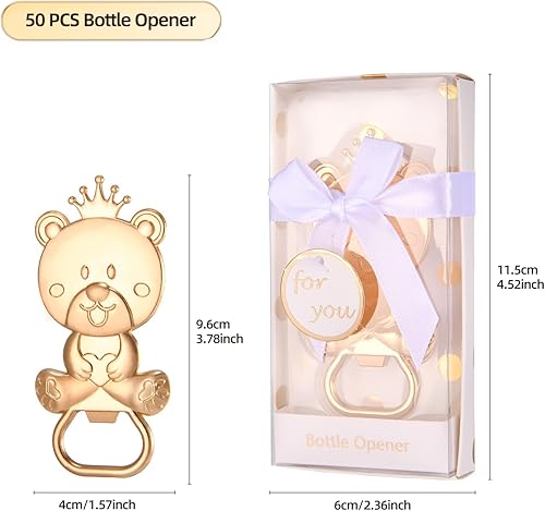 Miniatura 2 de Paquete de 50 abridores de biberones de oso como bonitos recuerdos de fiesta con temática de oso para invitados, premios y decoraciones perfectos
