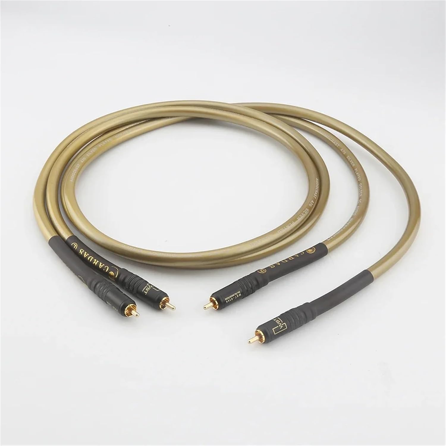 RCAA Cable HiFi A70 Copper Audio CD Power Amplifier Audio Exetend Wire with WBT-0144 RCAA Plug(1m)