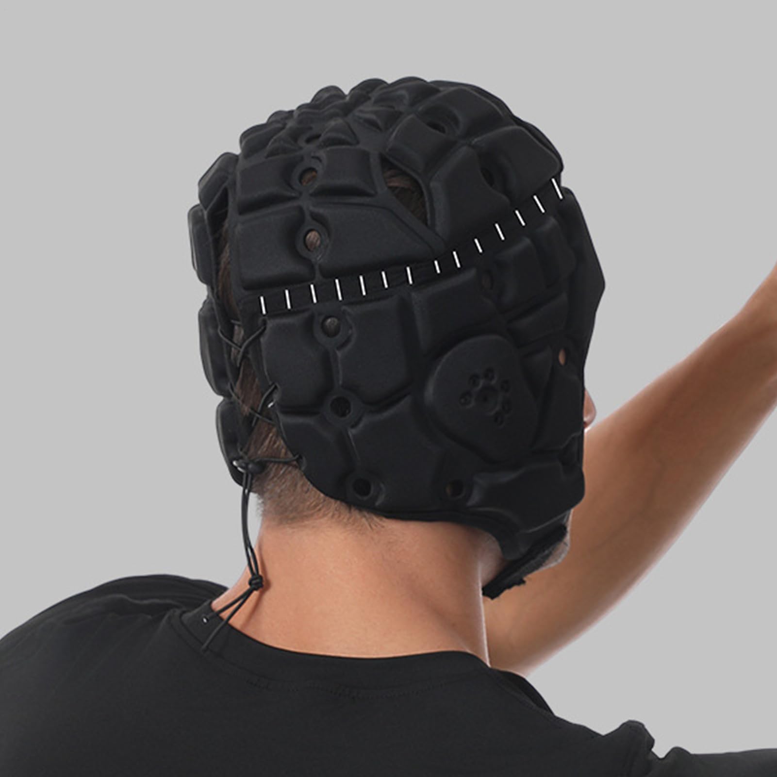 Casco da football, riflettente imbottito morbido regolabile, copricapo protettivo da calcio, vestibilità leggera e confortevole, opposizione effetto robusto, migliore attrezzatura sportiva di sicurezz