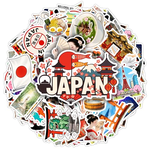 BETANAS 100 Pieces Japan Sticker Japanese Travel Stickers Vinyl Waterproof for Teens Adults Car, Wall Decor Tokyo Decal, Hard hat Scrapbook Laptop Phone Birthday Christmas Gift for All Ages Wall Decor