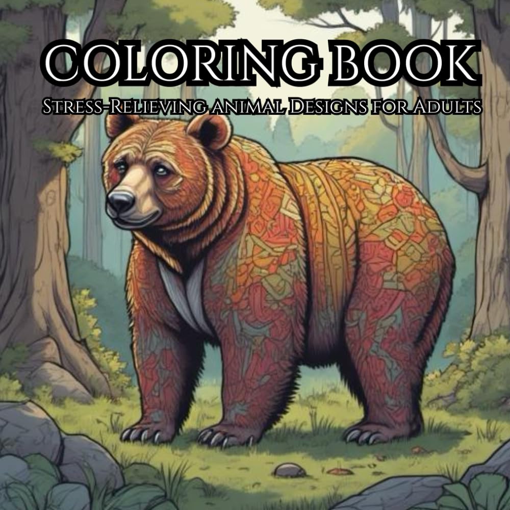 Relaxing Animal Coloring Book: Relaxing and Mindful Animal Designs for Stress Relief