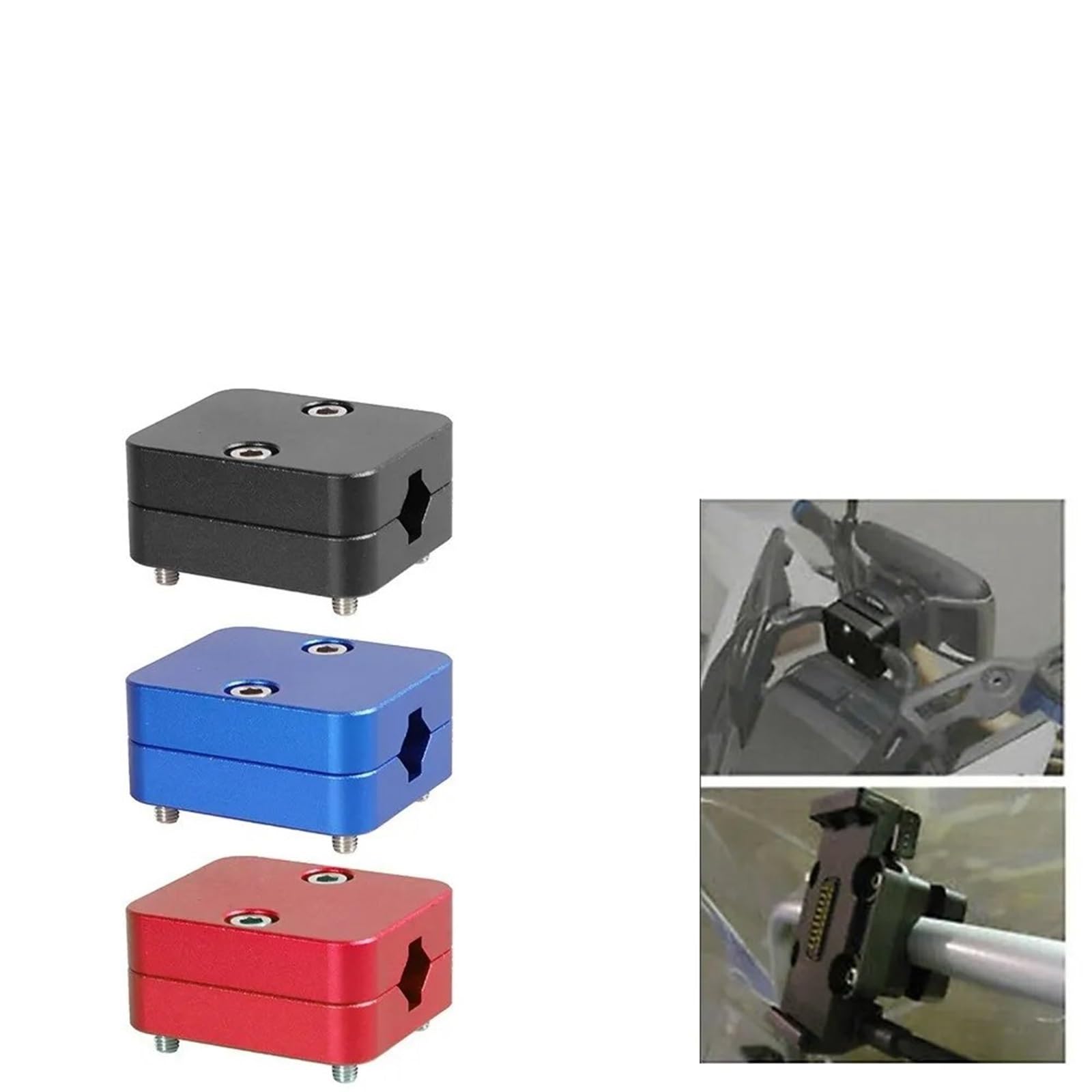 Soporte Móvil Moto USB para R1200GS R1250GS LC para ADV F900R CRF1000L 2012-2017 Soporte Navegación GPS Teléfono Motocicleta Montaje Negro 12mm 16mm(Red)