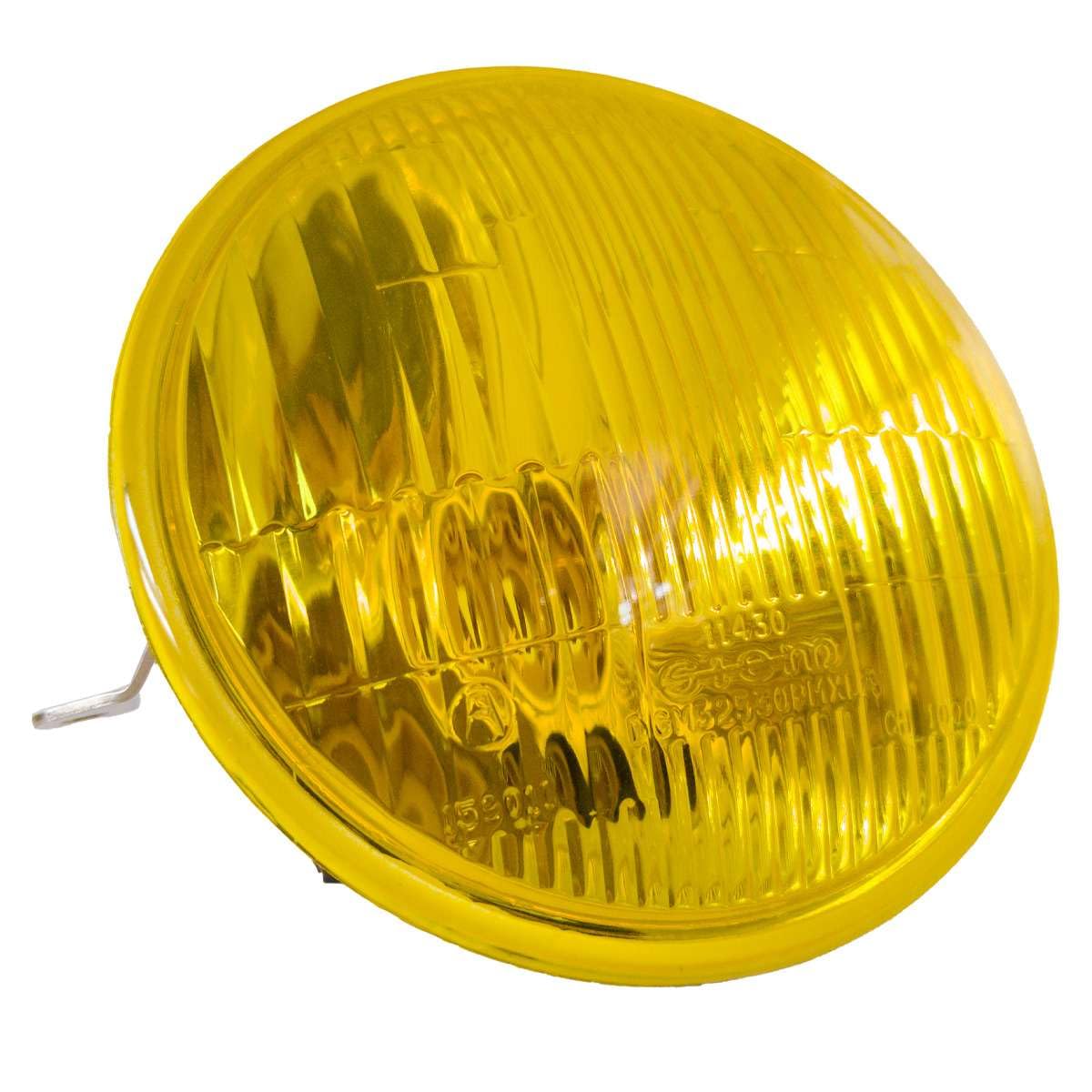 Fanale Anteriore Faro Compatibile con Vespa PX PE 125-150-200 Orig. Siem in Vetro Completo Giallo