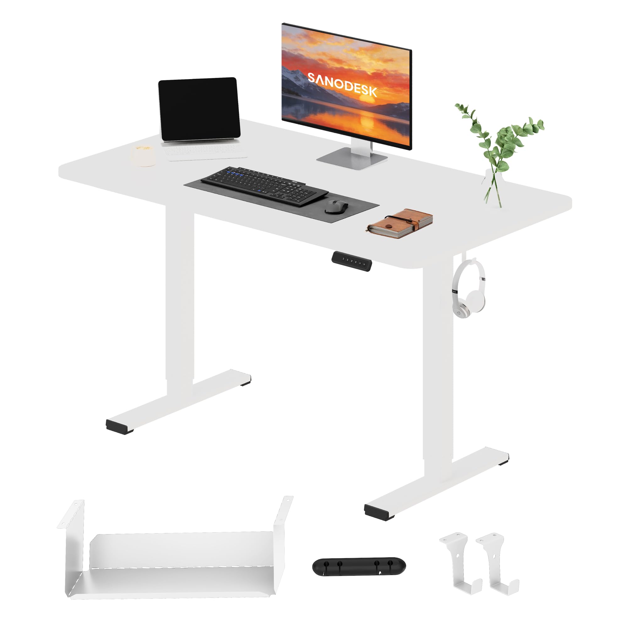 SANODESK Höhenverstellbarer Schreibtisch Elektrischer Ergonomischer Schreibtisch
