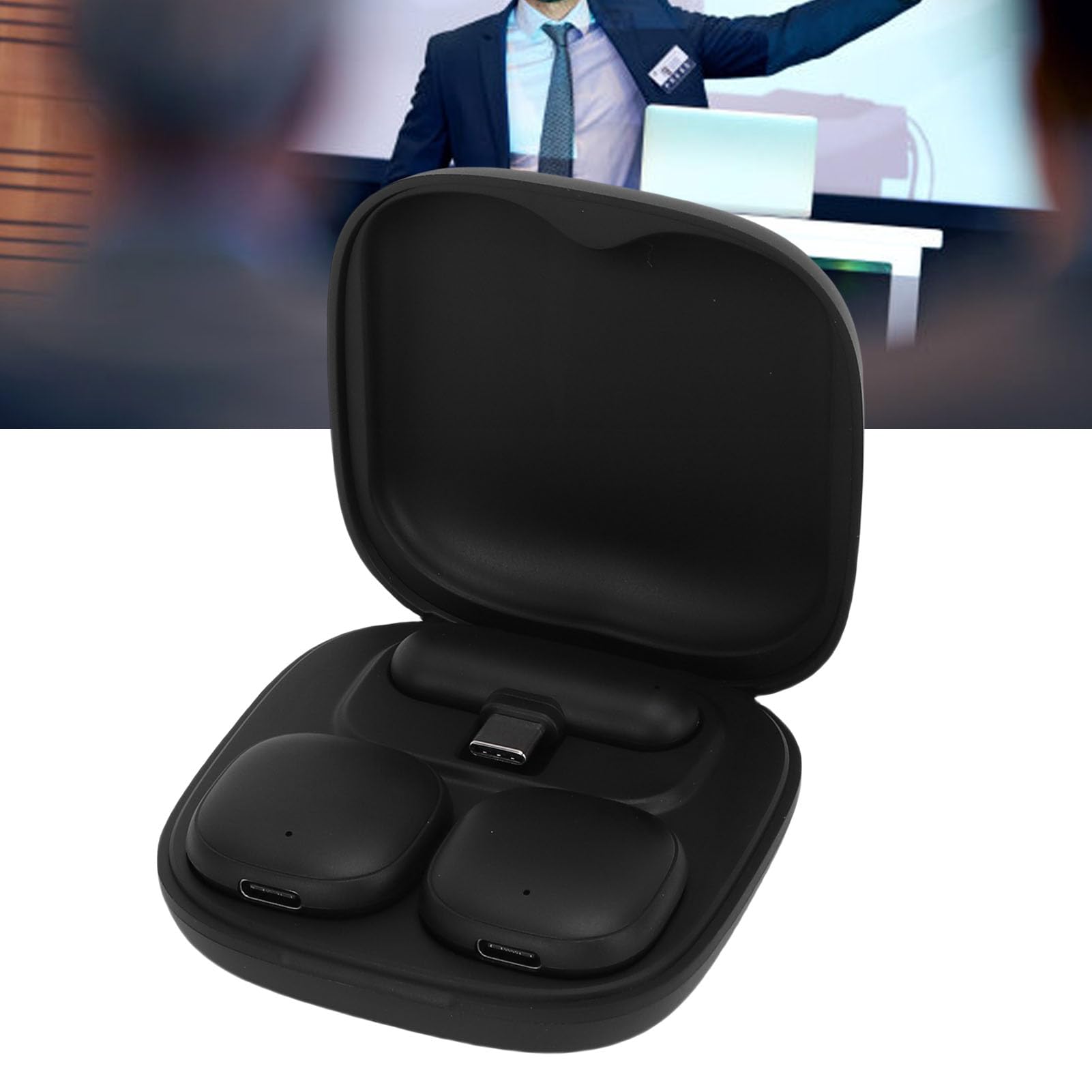 Micrófonos Lavalier Inalámbricos, Micrófonos Magnéticos con Cancelación de Ruido Ai con Estuche de Carga y USB C, Mini Micrófono para Grabación de Video Vlogging Creadores de Contenido