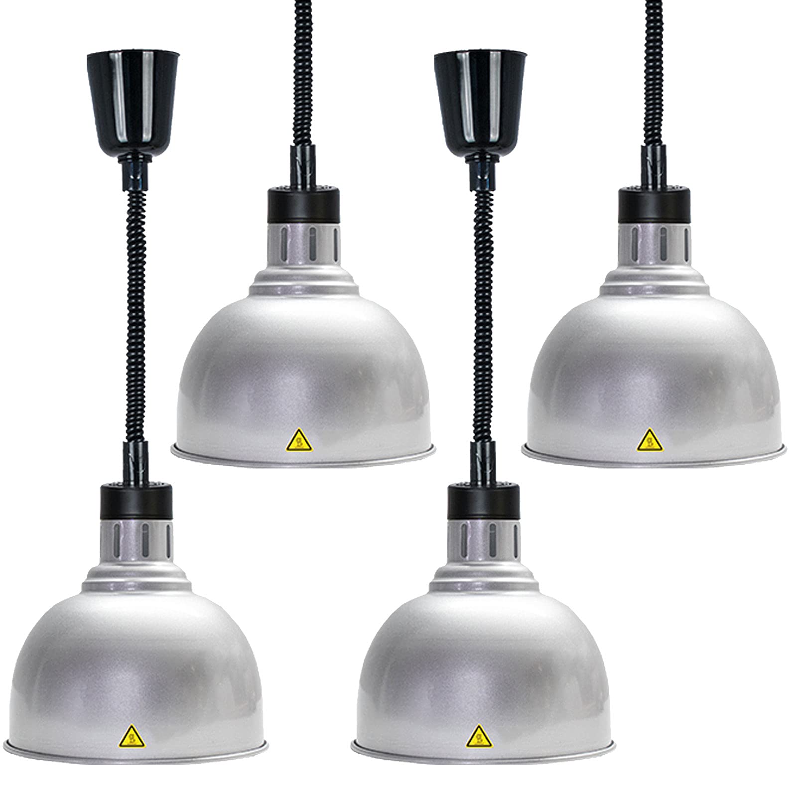 Lámpara de Calor para Alimentos, Calentador Colgante Comercial para Buffet, Equipo de Cocina con Bombilla de 250 W, lámpara de Calor para Alimentos, Ideal para Pizza, bis,A-4pcs