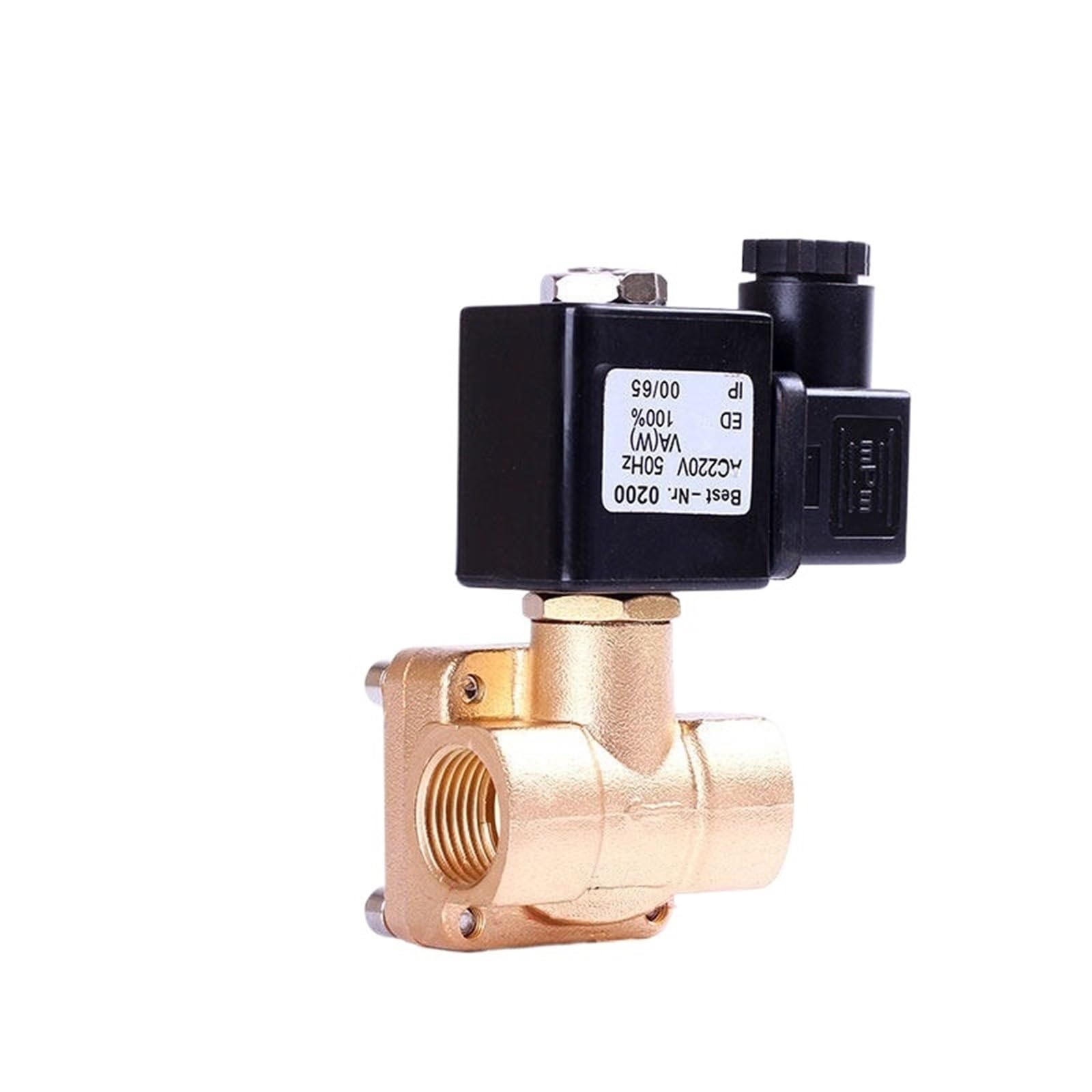 HKYPCOKVK 3/4" Normally Closed Brass Solenoid Valve 12VDC 24VDC 220VAC 110VAC With Max 16 Bar pressure(BSPT-240VAC,0927300-NBR)