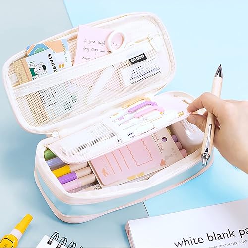 Miniatura 4 de MAMUNU Estuche expandible para lápices con compartimentos, Estuche para lápices de gran capacidad, Bolsa de lápices para oficina y escuela, Estuche