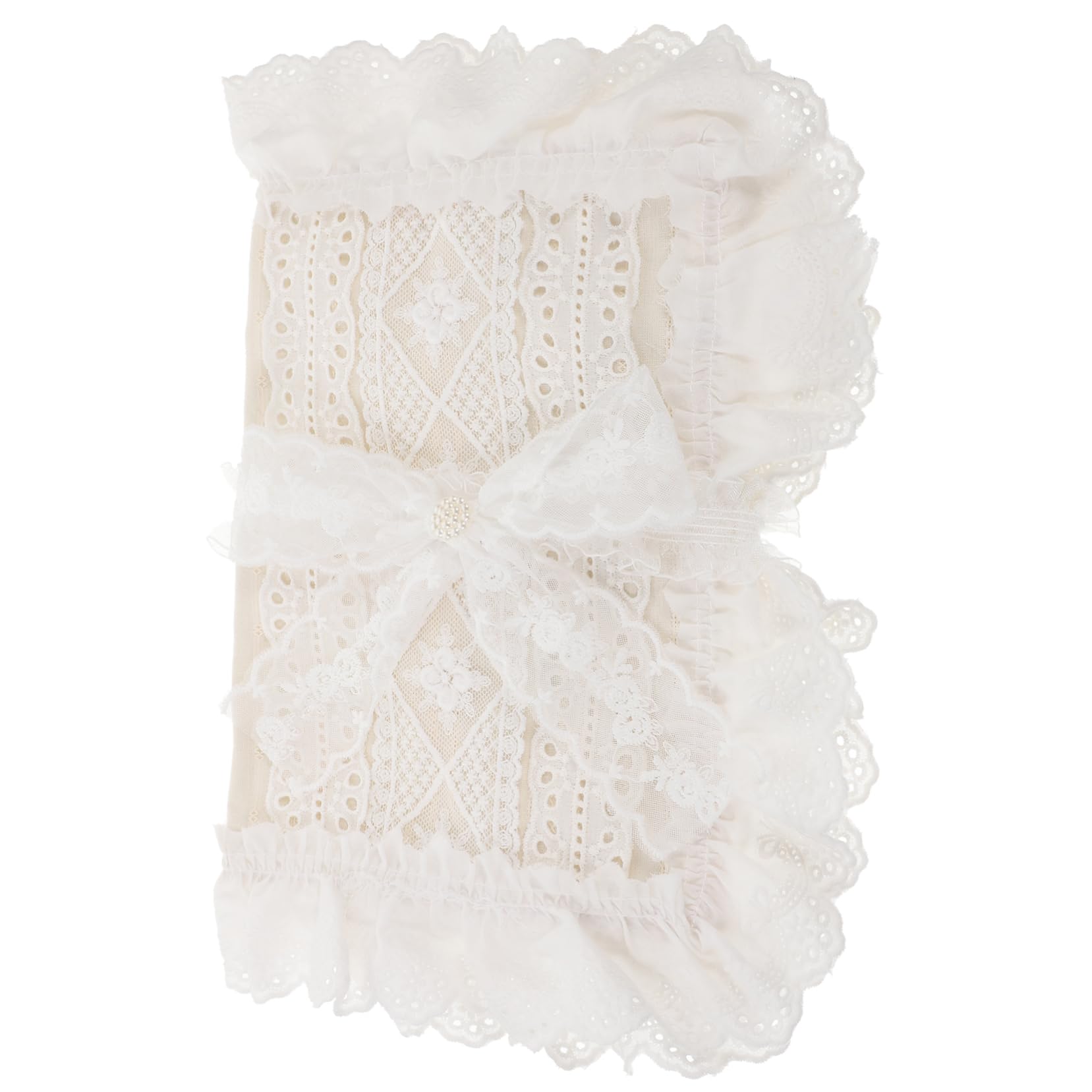 NUOBESTY 3pièces Couverture De Tissu Anti- Avec Dentelle Pour Notes Et Housse Réutilisable Et Lavable