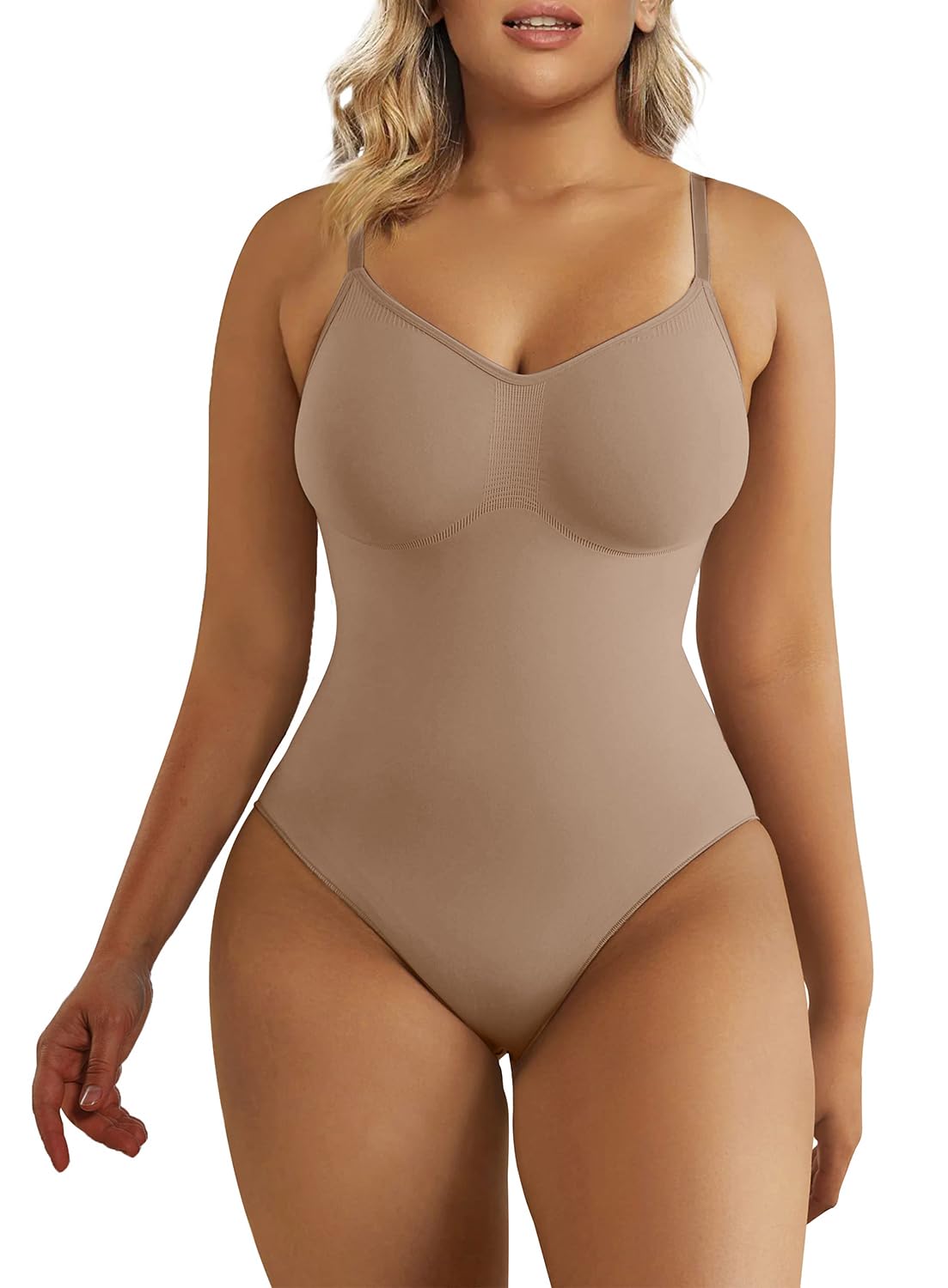 SHAPERX Bodysuit for Women Tummy Control Shapewear Seamless Sculpting Thong Body Shaper Tank Top