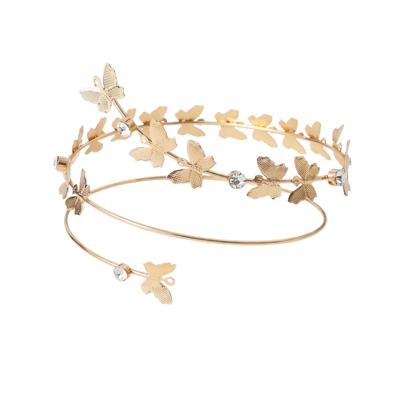 embroidery Arm Cuff for Women, Arm Cuff Jewellery for Women, Minimalist Gold Arm Cuff for Women, Open Butterfly Arm Bracelet Upper Arm Jewellery for Party and Daily Wear-picture-36