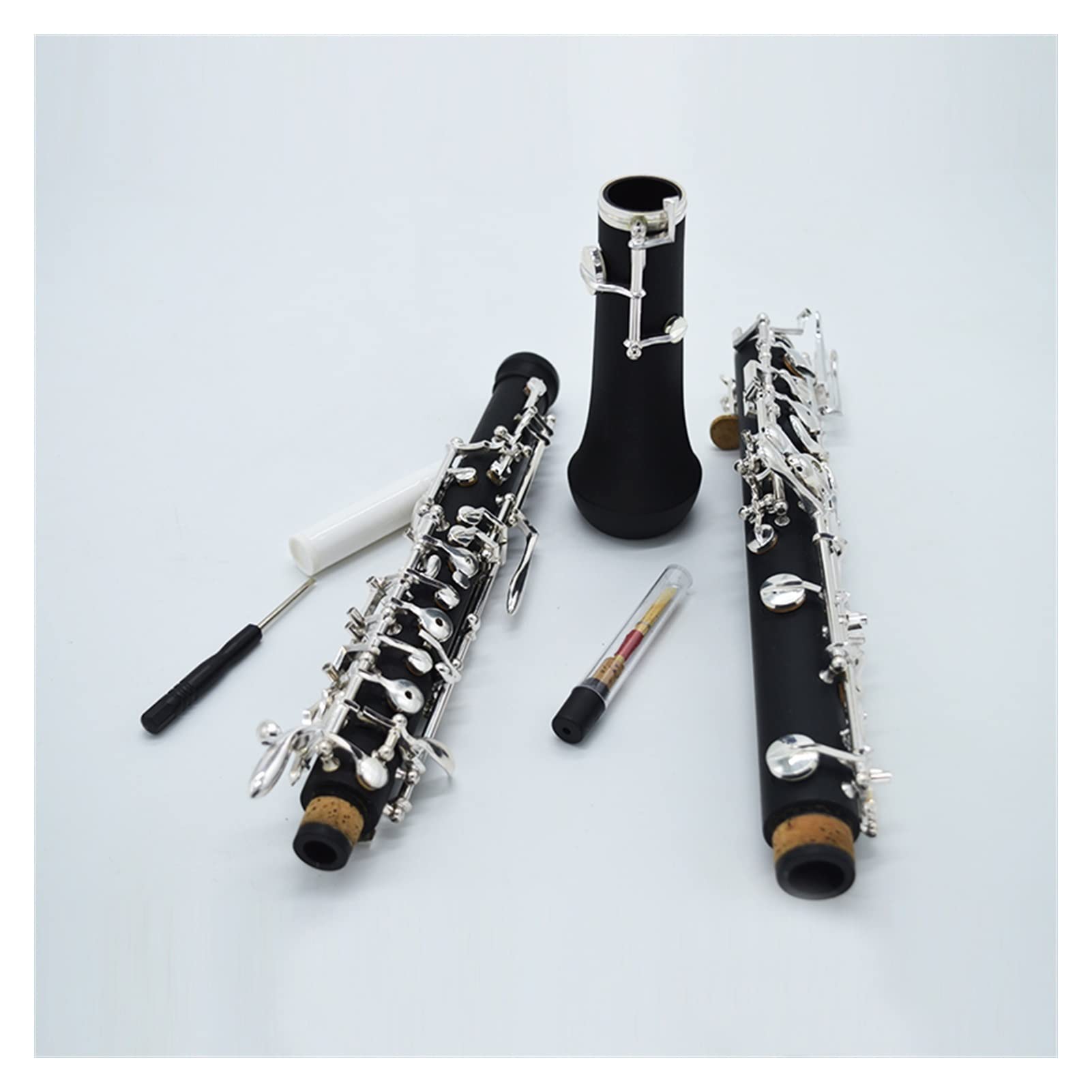 Strumento Oboe Chiave Chiave Oboe Body Semi-Automatico Bakelite con Pulsanti Argentati Principiante di Oboe