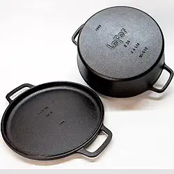 Caçarola Dutch Oven de Ferro Fundido Esmaltado – Panela Premium para Cozimento Lento, Ensopados e Pães Artesanais