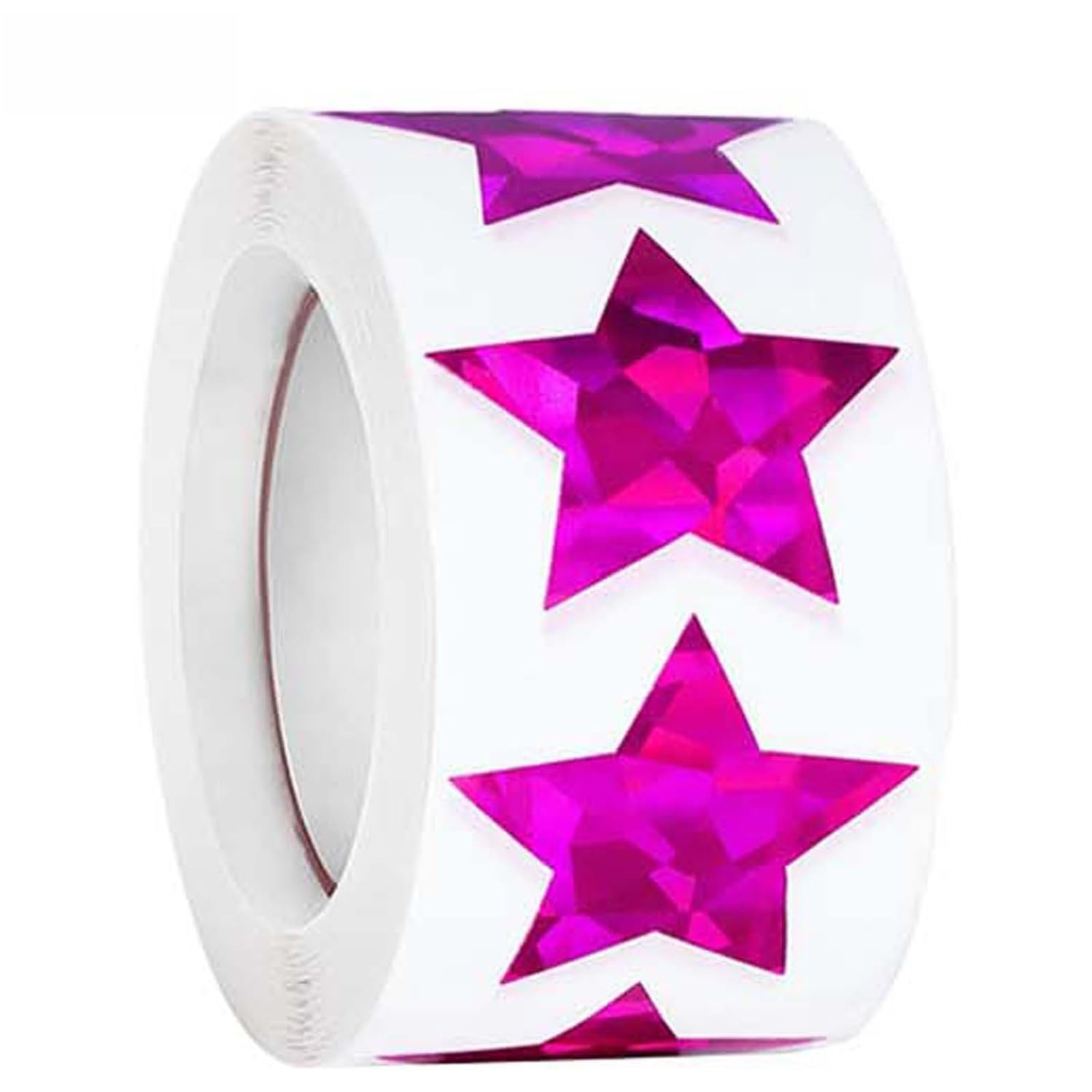 500 PCS Holographic Gold Star Stickers Roll, 1" Self-Adhesive Metallic Glitter Foil Stickers Sparkly Star Sticker Reward Behavior Chart Labels for Home Teachers Supplies