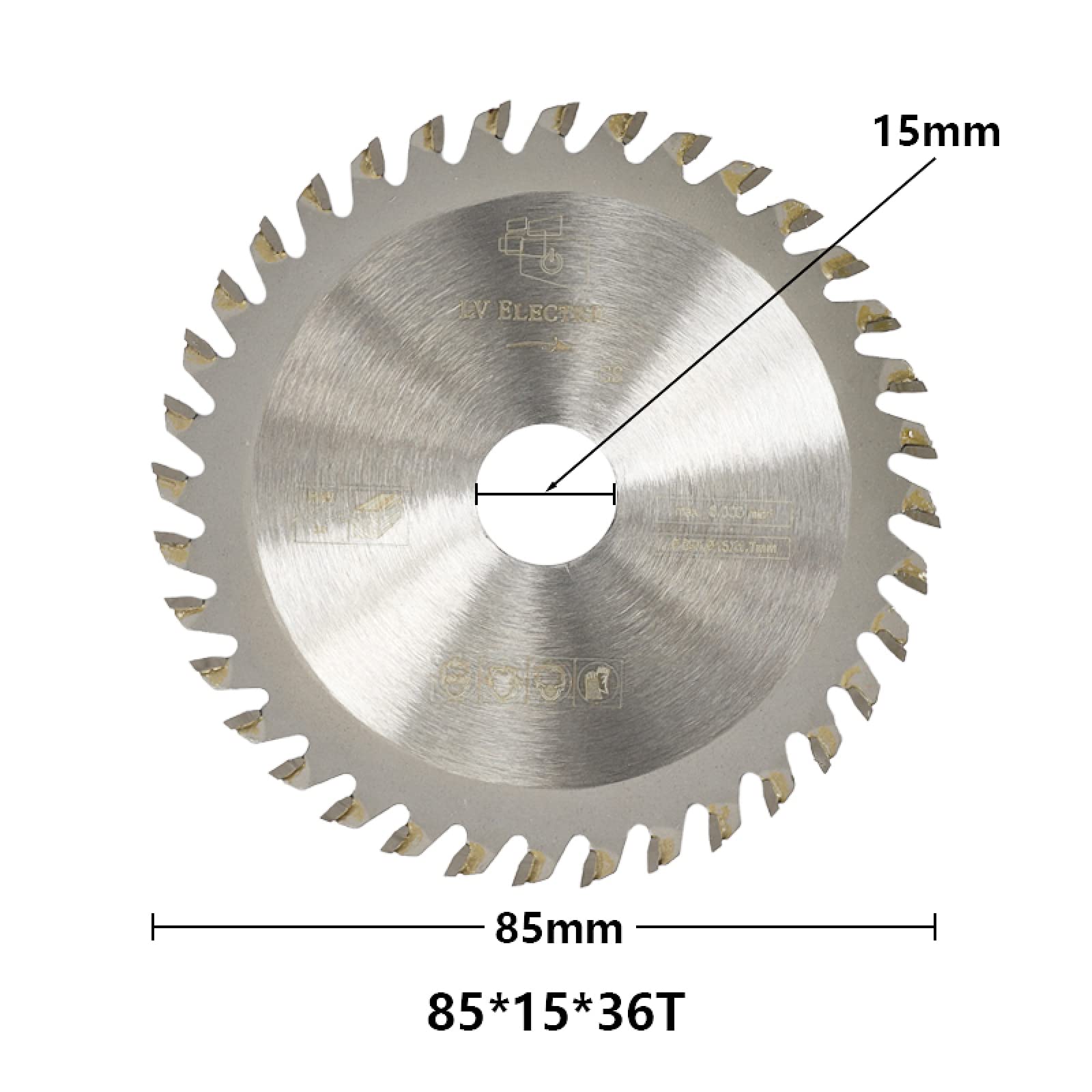 Brzeszczoty do pił tarczowych HSS 85 mm cięcia drewna i metalu 3 szt. 85x15 5 85x10 zestaw tarcz elektronarzędzi(3PCS 85x10 Metal)