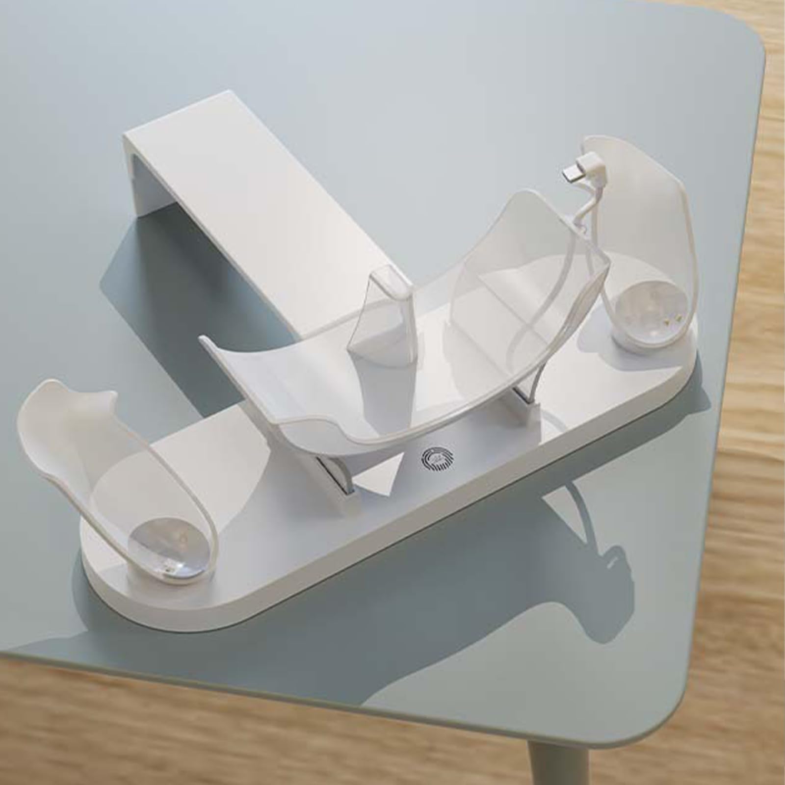 Dock di ricarica per controller di ricarica 3/3S e occhiali contemporaneamente Docking Station di realtà virtuale con luce LED