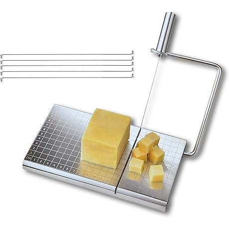 Stainless Steel Cheese Slicer with 5 Replacement Wires