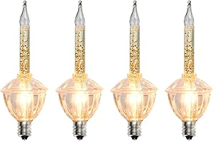 4 Pack Christmas Bubble Light Replacement Bulbs, Clear Vintage Christmas Bulbble Night...