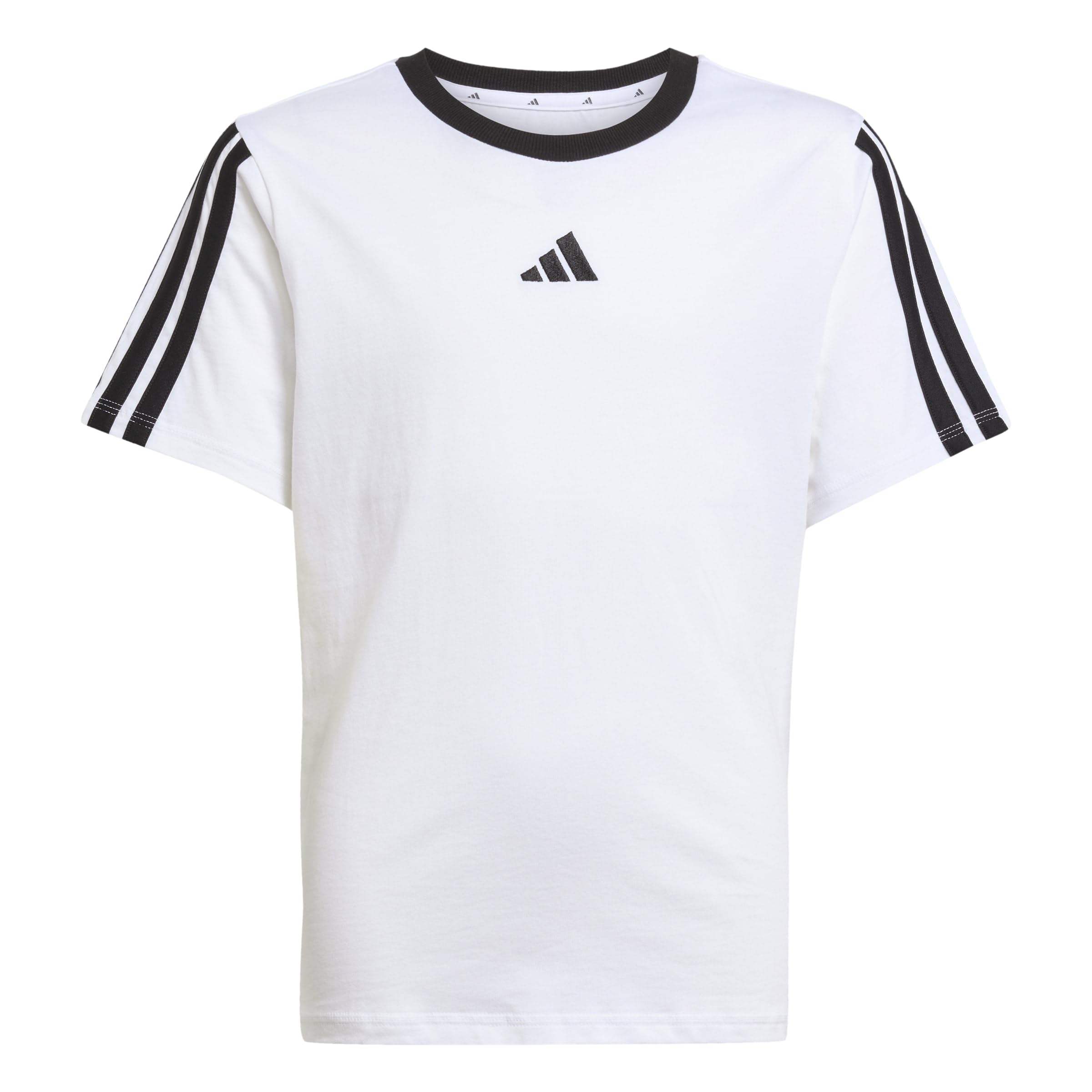 adidas Girl's Essentials Shirt, White/Black/Black, 9-10 Years
