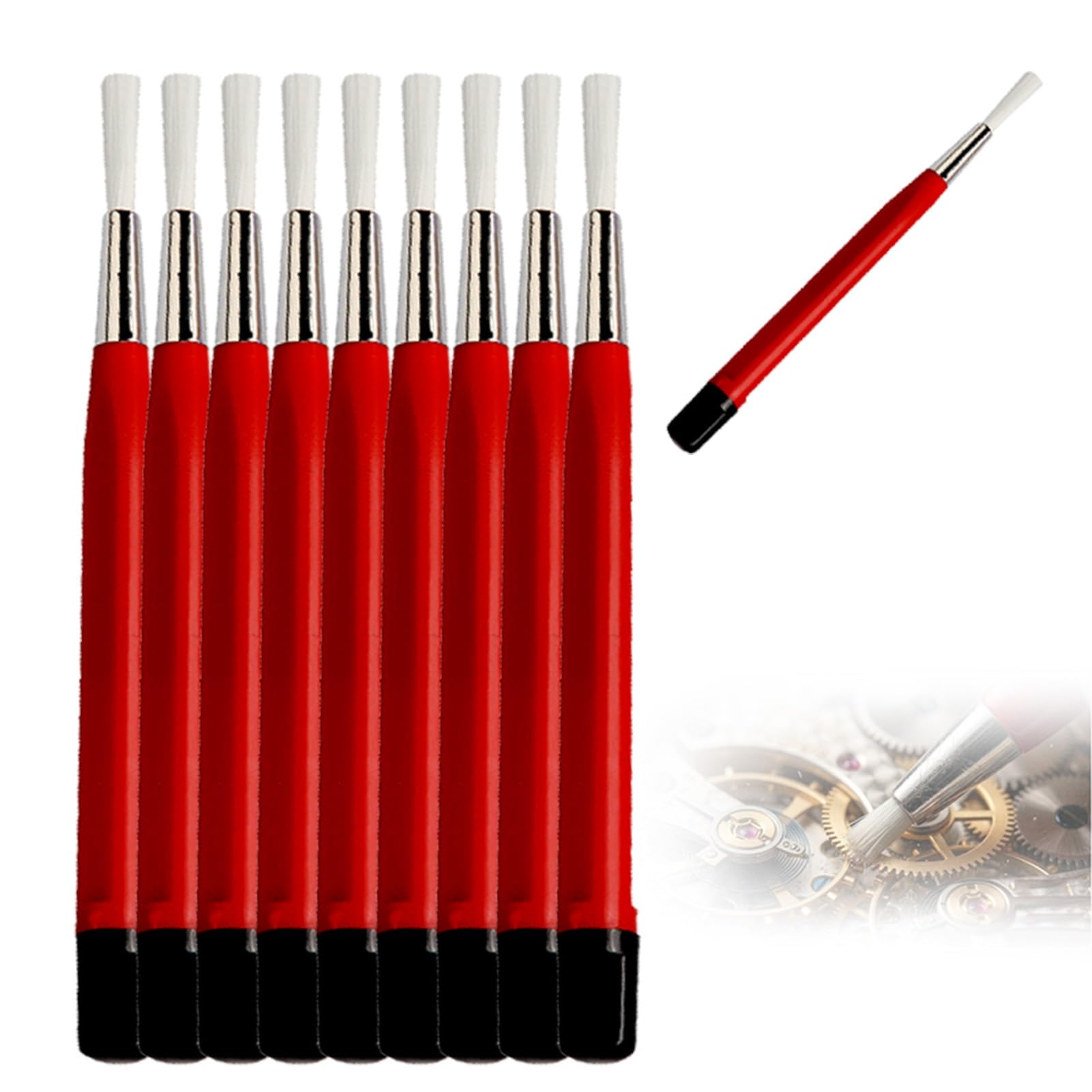 Lot de 10 stylos brosses en Fibre de Verre pour éliminer Les Rayures, brosses de Polissage en Microfibre et Stylo correcteur de Rayures pour Le Polissage des bagues