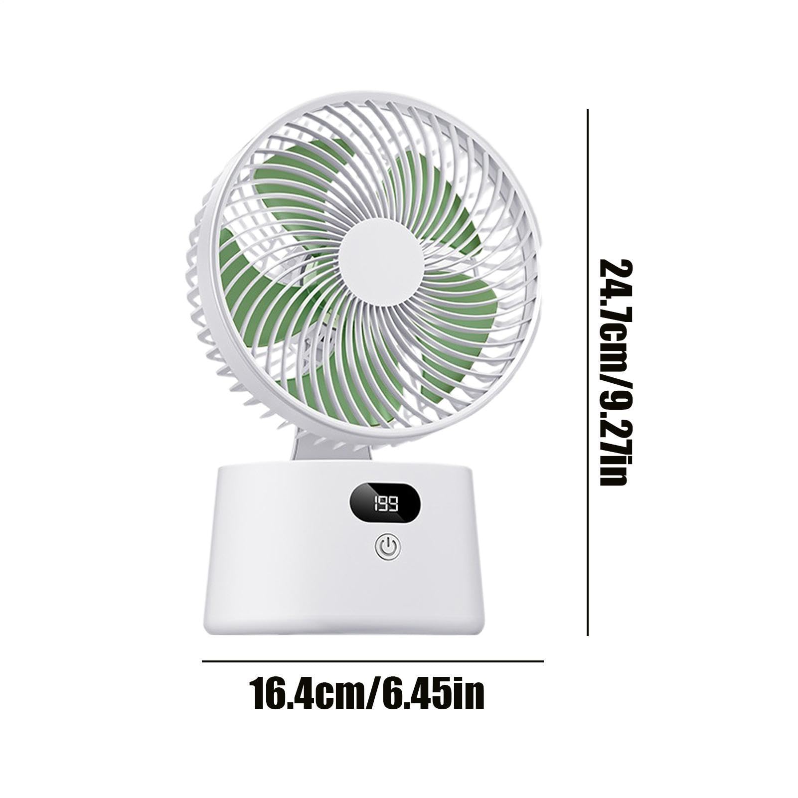 Ventilatore Circolatore d'Aria da Tavolo Display Digitale Silenzioso | Ventilatore Circolatore d'Aria da Comodino Per Uomini, Donne, Adulti, Ufficio, Campeggio, Viaggio in Auto, Soggiorno,