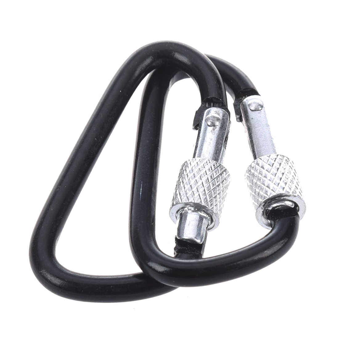 ArinkO Conector de Gancho de mosquetón en Forma de D Negro para Escalada - Paquete de 10