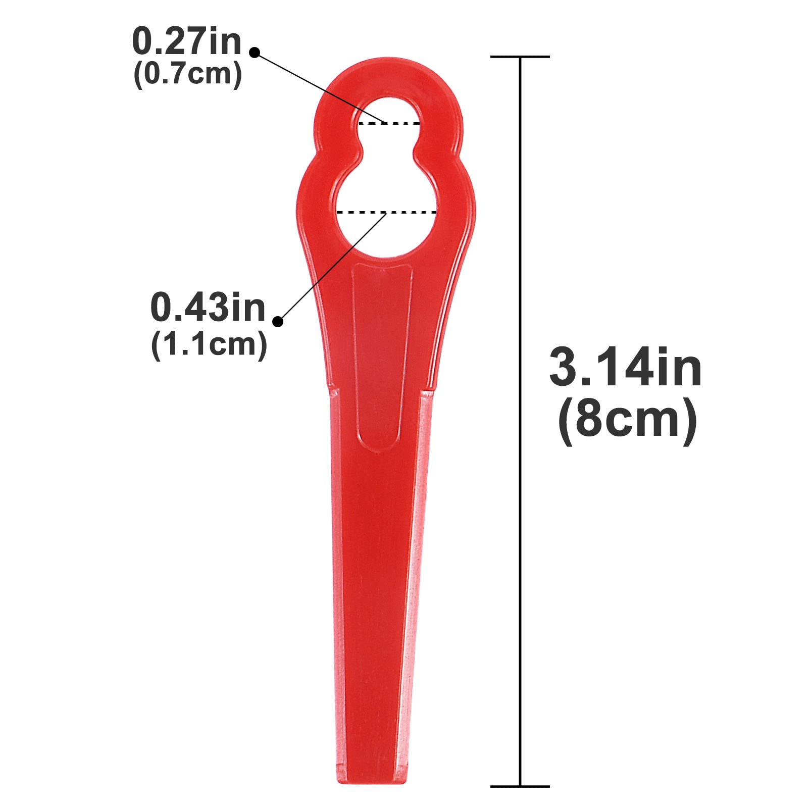 100 Pezzi Lame Di Plastica Rosse Set, Lame Di Plastica Di Ricambio - 4
